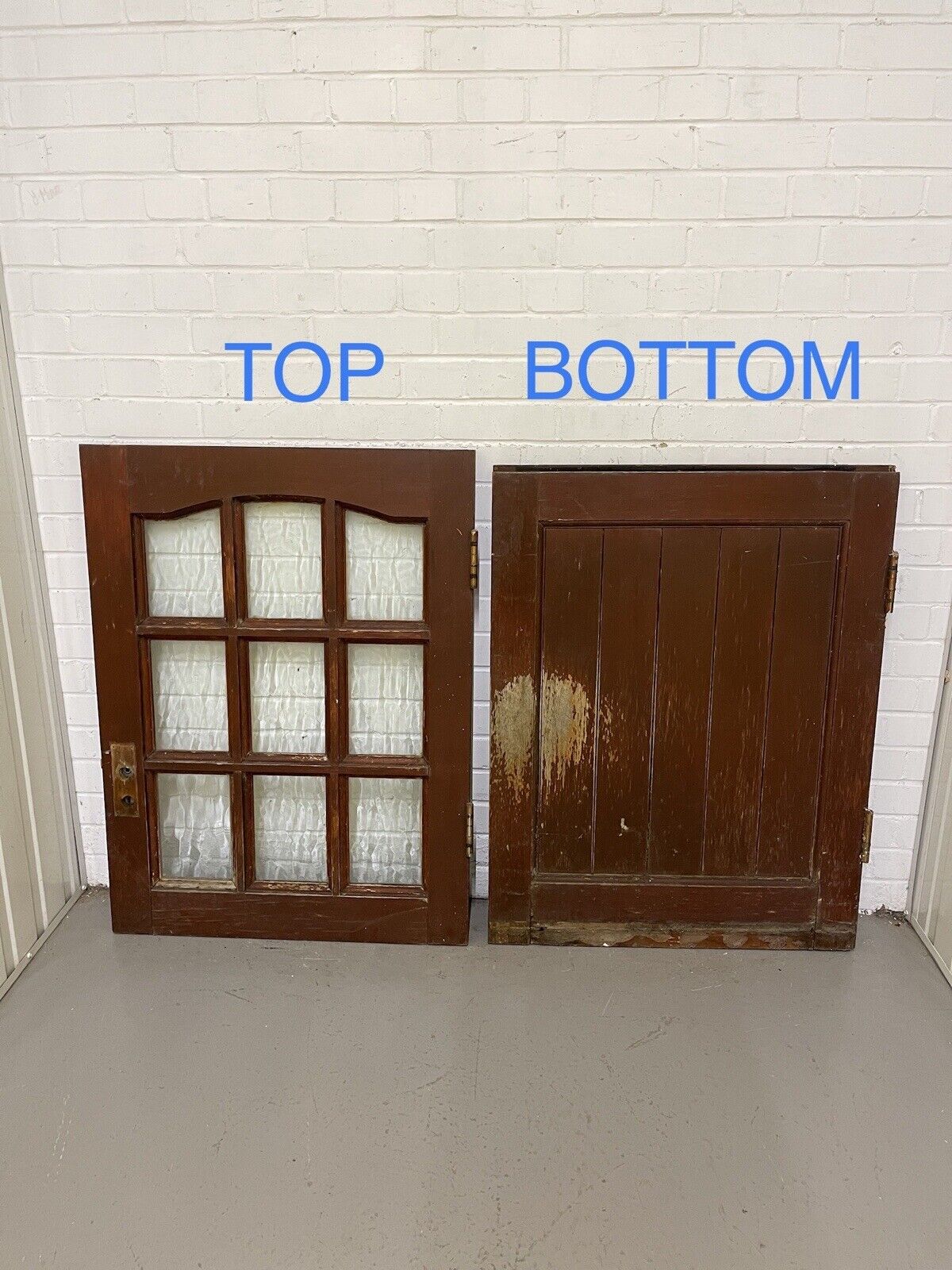 Solid Hardwood External Glass panel Stable Door 1955 X 748mm
