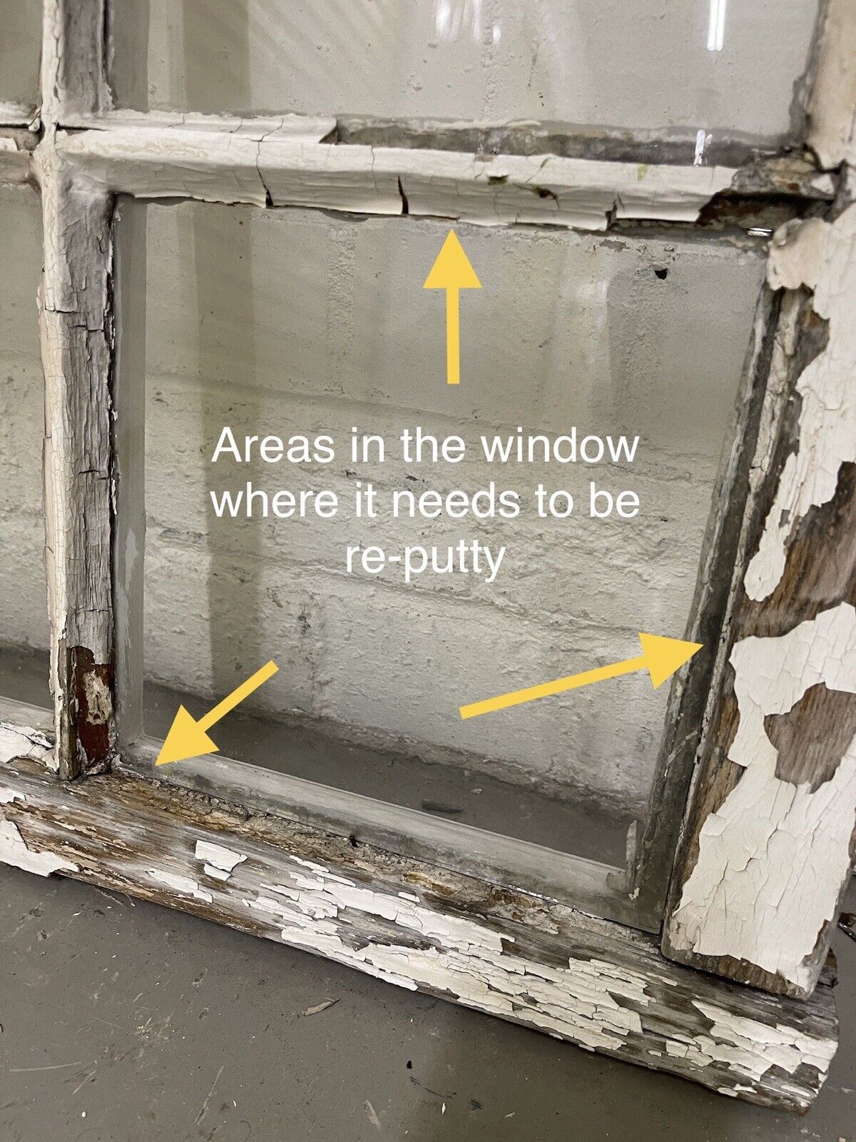 Reclaimed Old Georgian Arch Panel Wooden Sash Window 507 x 605mm
