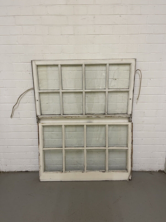 Pair Of Reclaimed Georgian 8 Panel Wooden Panel Sash Window 940x595 940x595