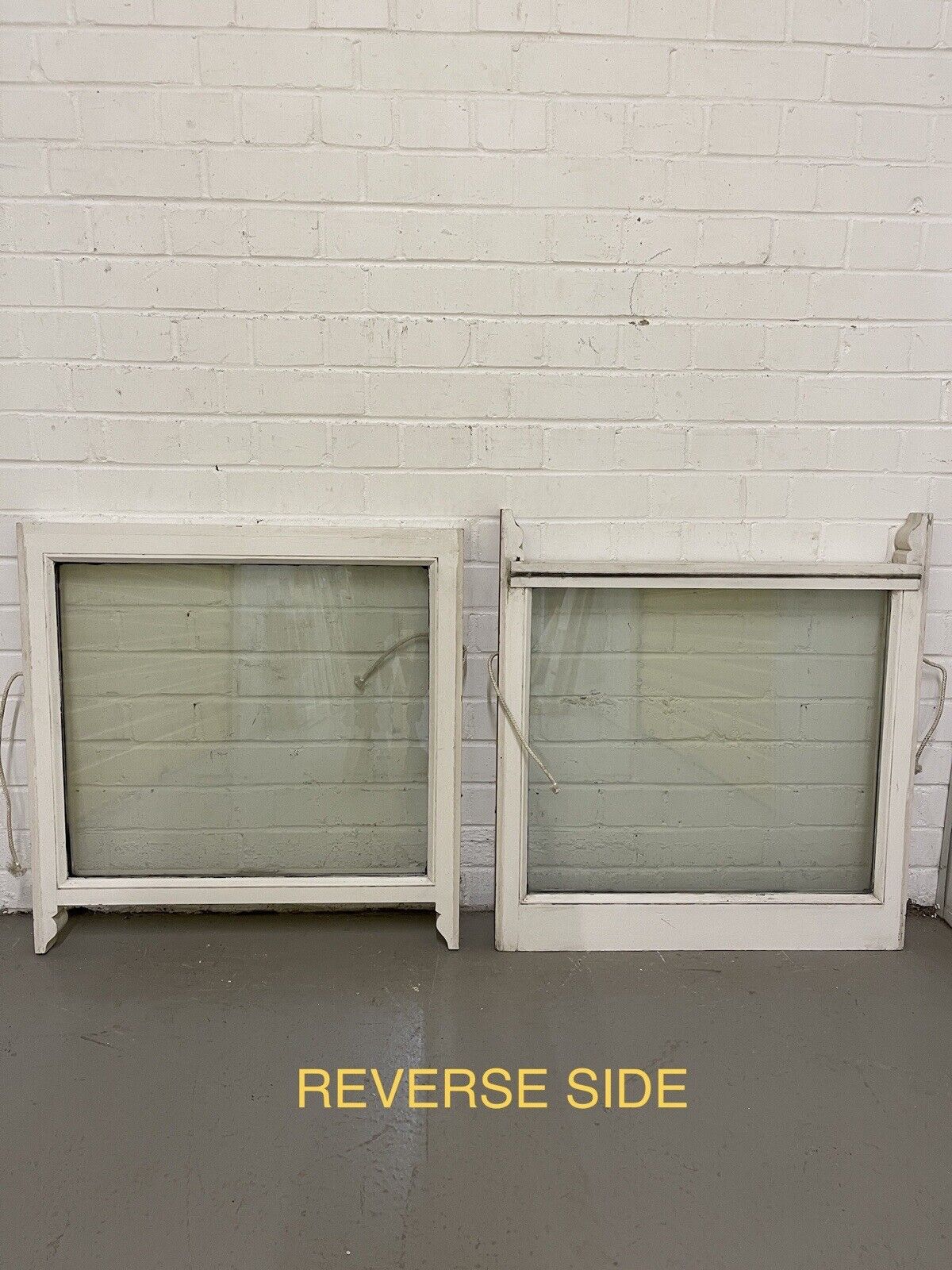 Two Pairs Of Double Glazed Wooden Sash Windows 683x690 680x713 684x690 680x715mm