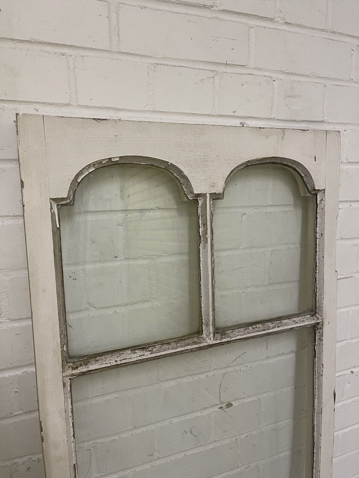 Pair Of Reclaimed Edwardian French Wooden Panel Windows 1512 x 532 1512 x 532mm