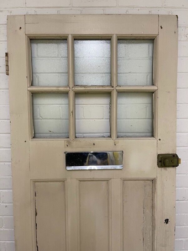 Reclaimed Victorian Wooden Panel External Front Door 2030 x 815mm