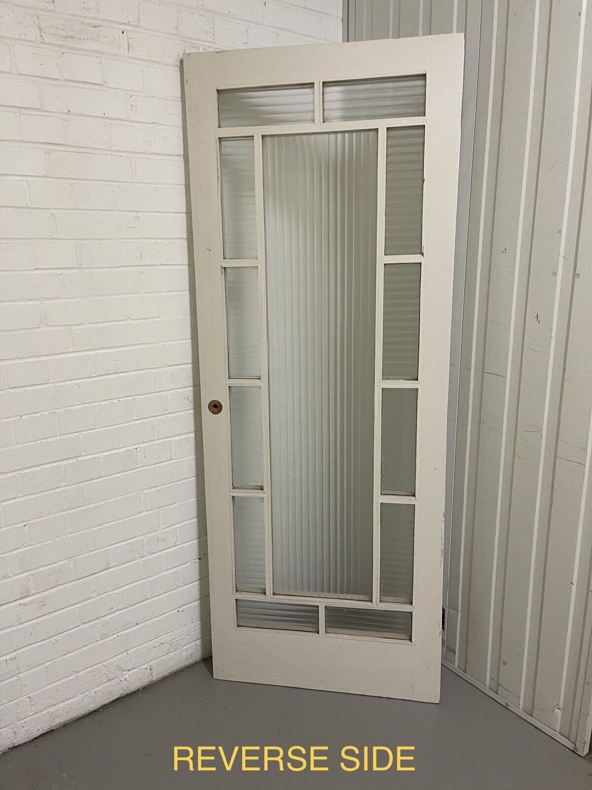 Art Deco Reeded Glass Internal Or External Door 1963 or 1950mm x 760mm
