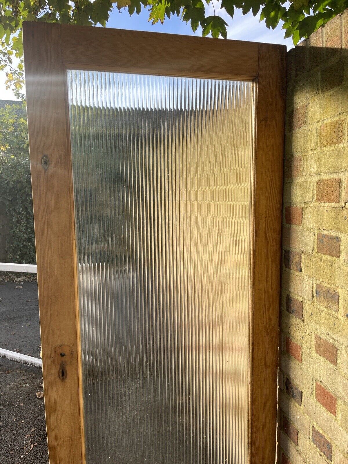 Reclaimed Reeded Glass Internal Or External Door 2025 x 812mm