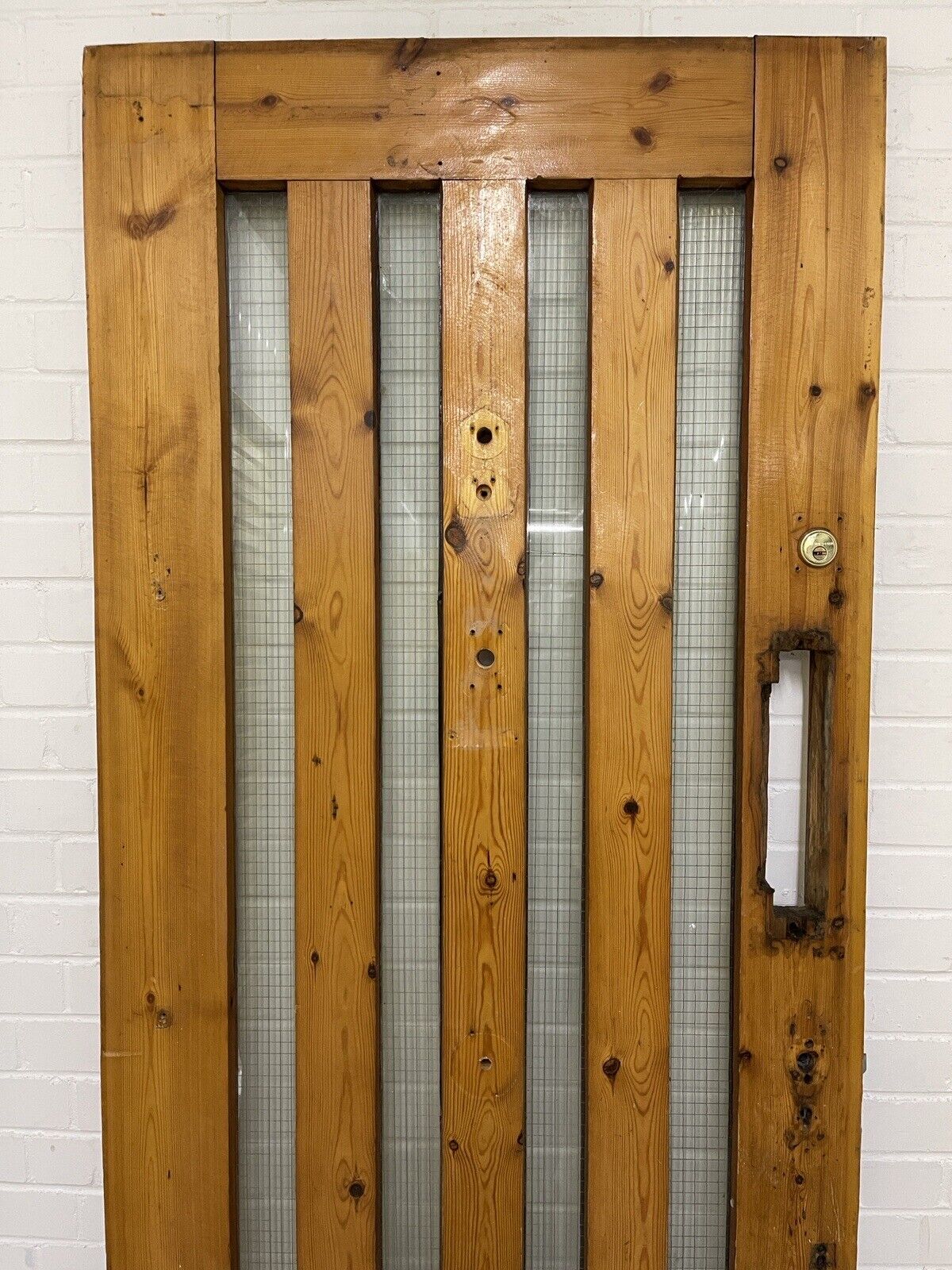 Reclaimed Arts Crafts Wooden Panel External Front Door 2100 x 835mm