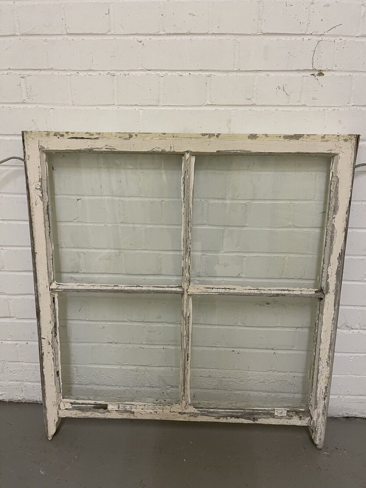 Reclaimed Old Georgian 4 Panel Wooden Window 865 x 798mm