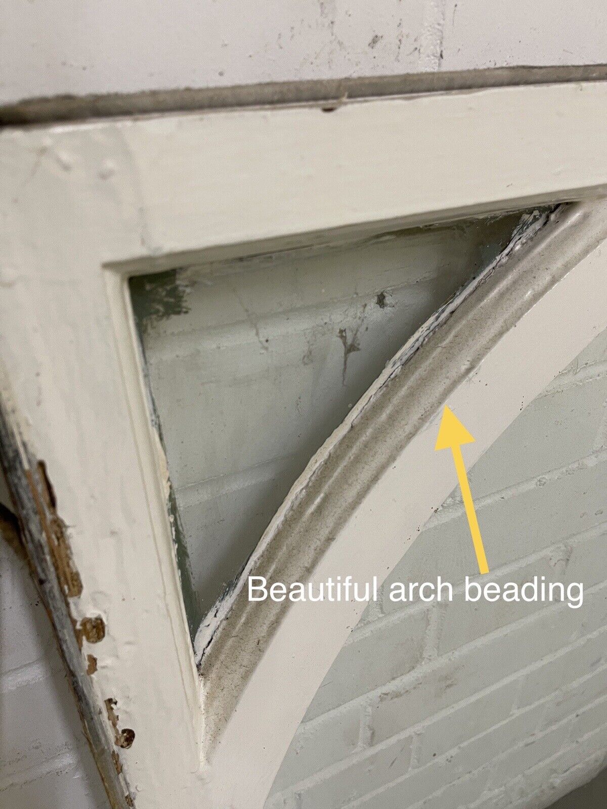 Reclaimed Old Edwardian Arch Wooden Sash Window 913 x 860mm