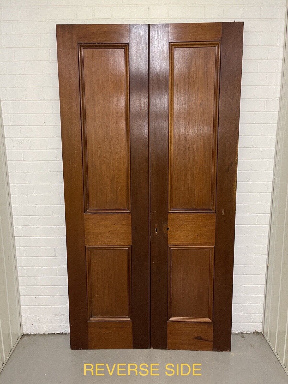 Reclaimed Large French Mahogany Wooden Double Doors Provenance Knightsbridge