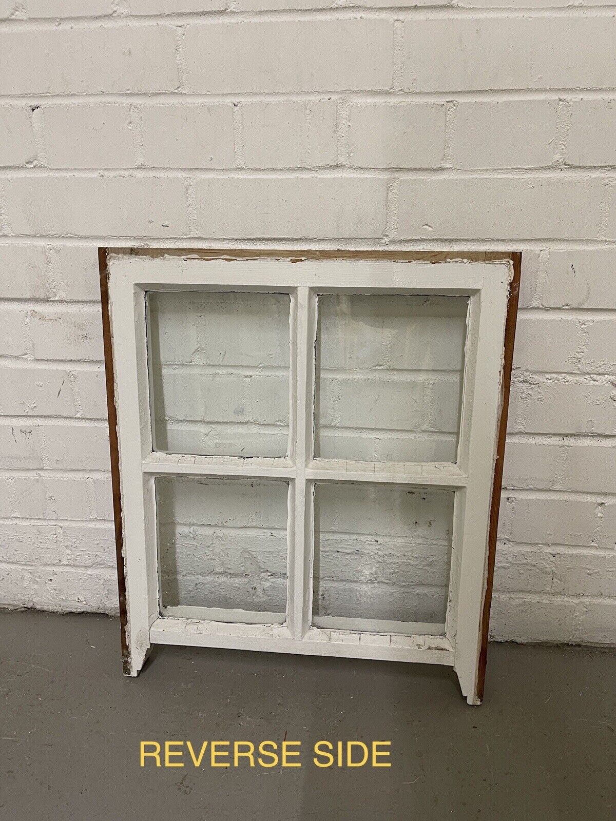 Pair Of Reclaimed Georgian 4 Panel Wooden Panel Sash Window 547 x 463mm