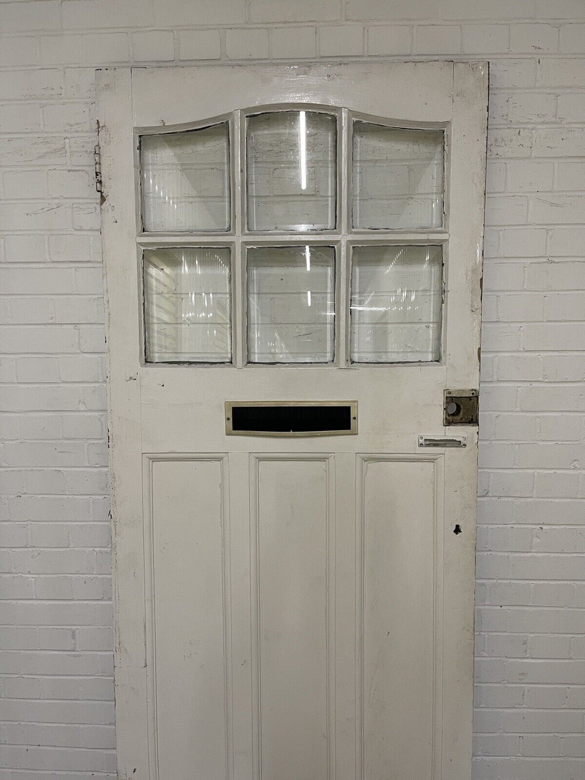 Reclaimed Edwardian Wooden Panel External Front Door 2130 or 2135 x 910mm