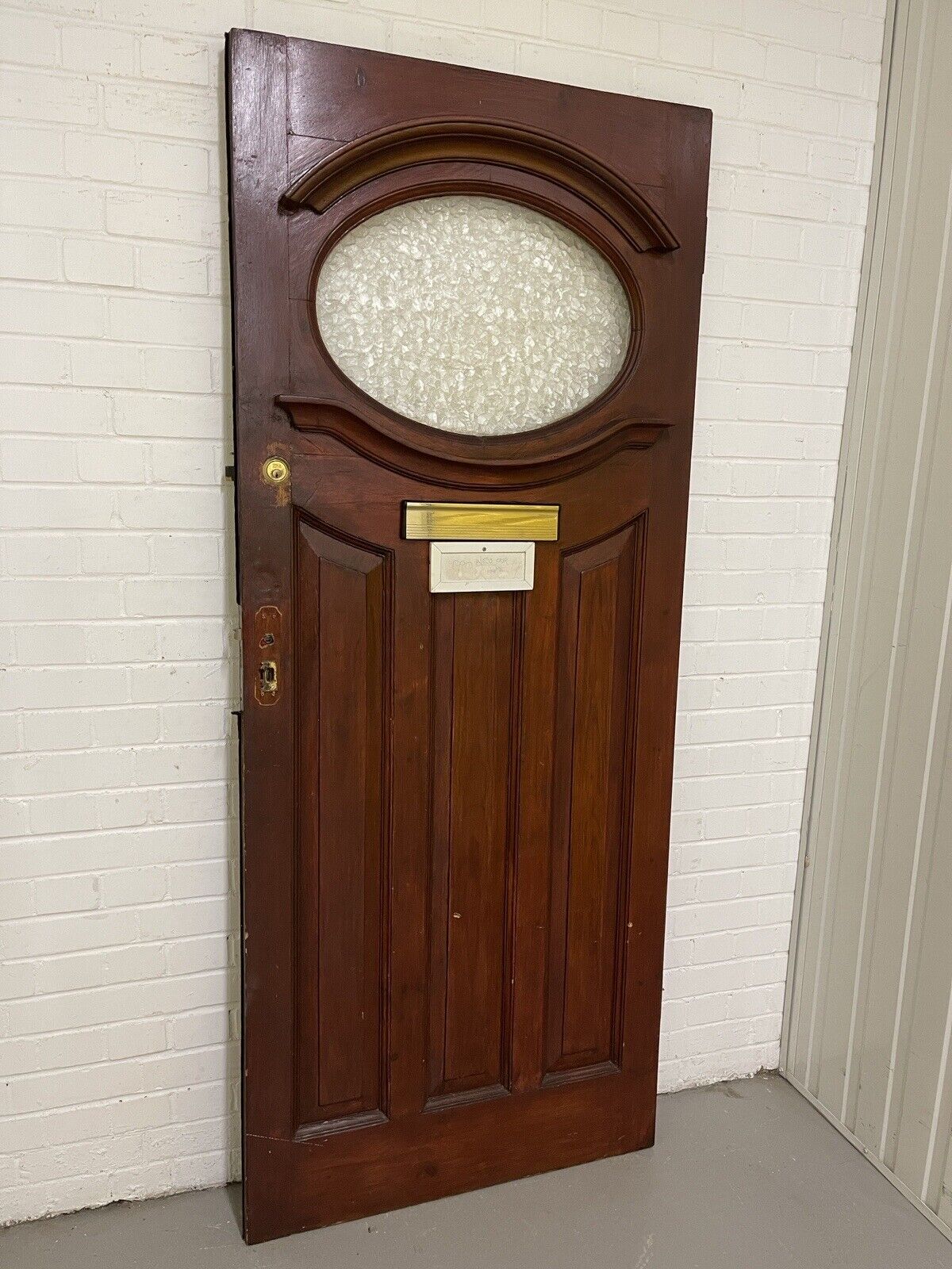 Reclaimed Edwardian Victorian Wooden Panel External Front Door 2075 x 857mm