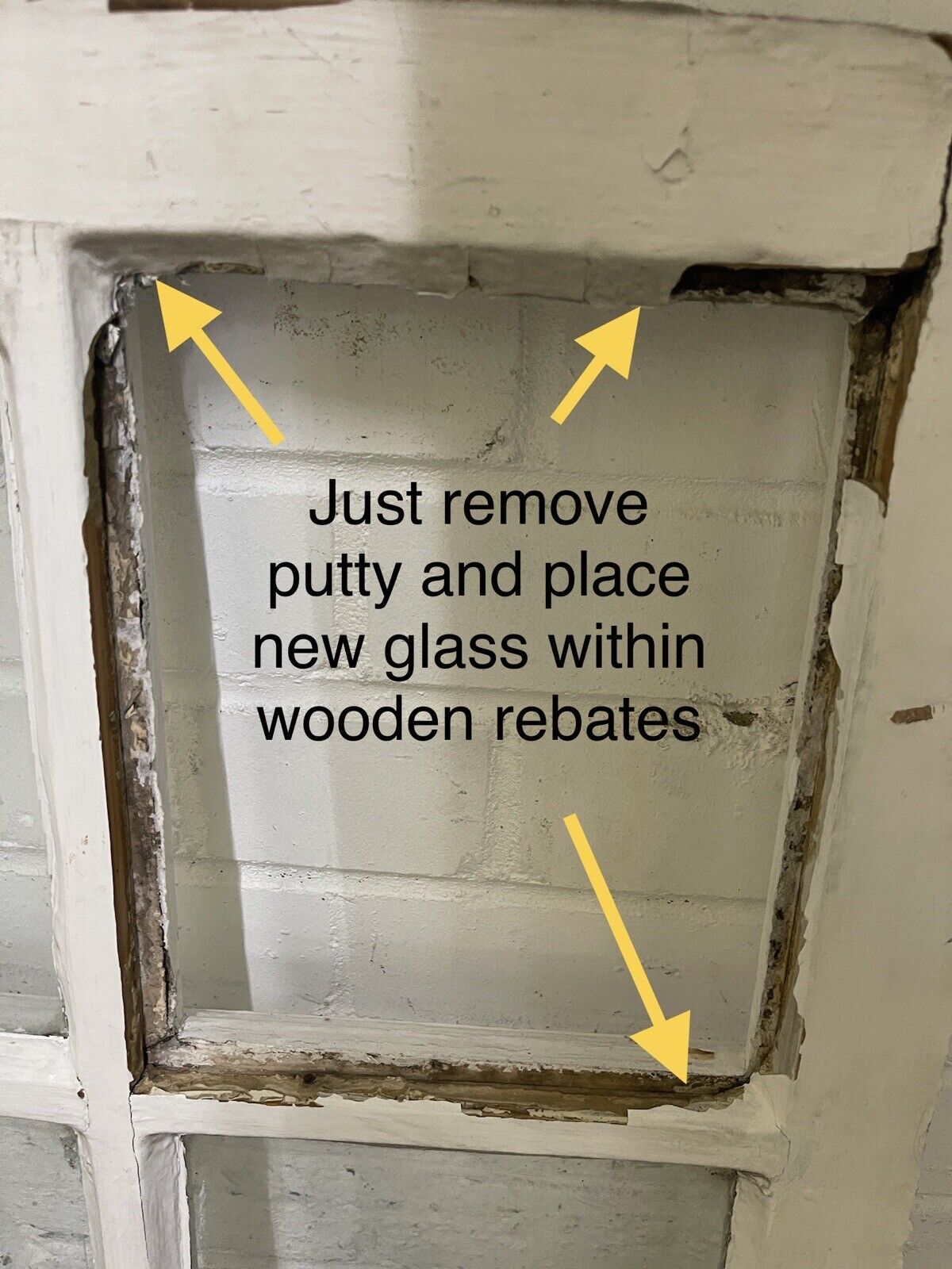 Reclaimed Old Georgian 4 Panel Wooden Window 495 x 585mm