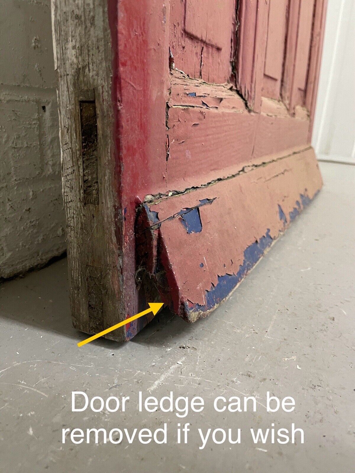 Reclaimed Old 1930s Edwardian Wooden Panel Front Door 1990 Or 1985mm x 755mm