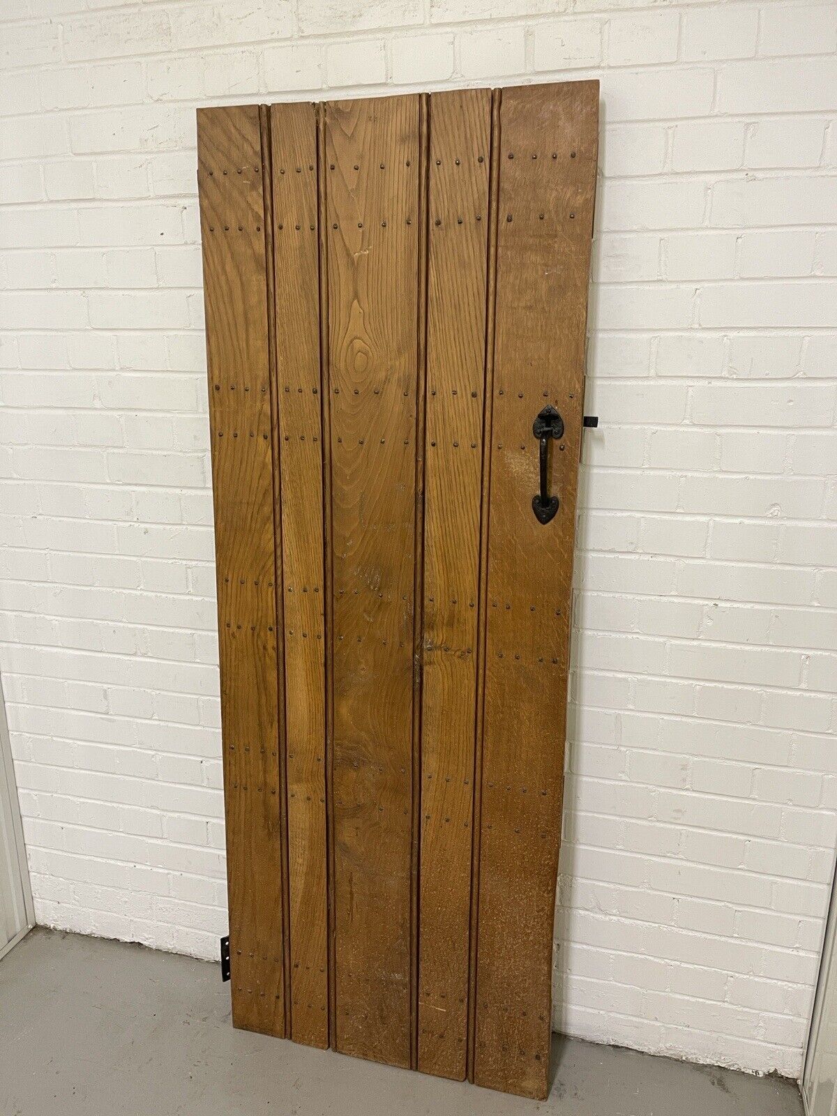 Reclaimed Oak Old Handmade Studded Ledge and Brace door 1825 x 680mm