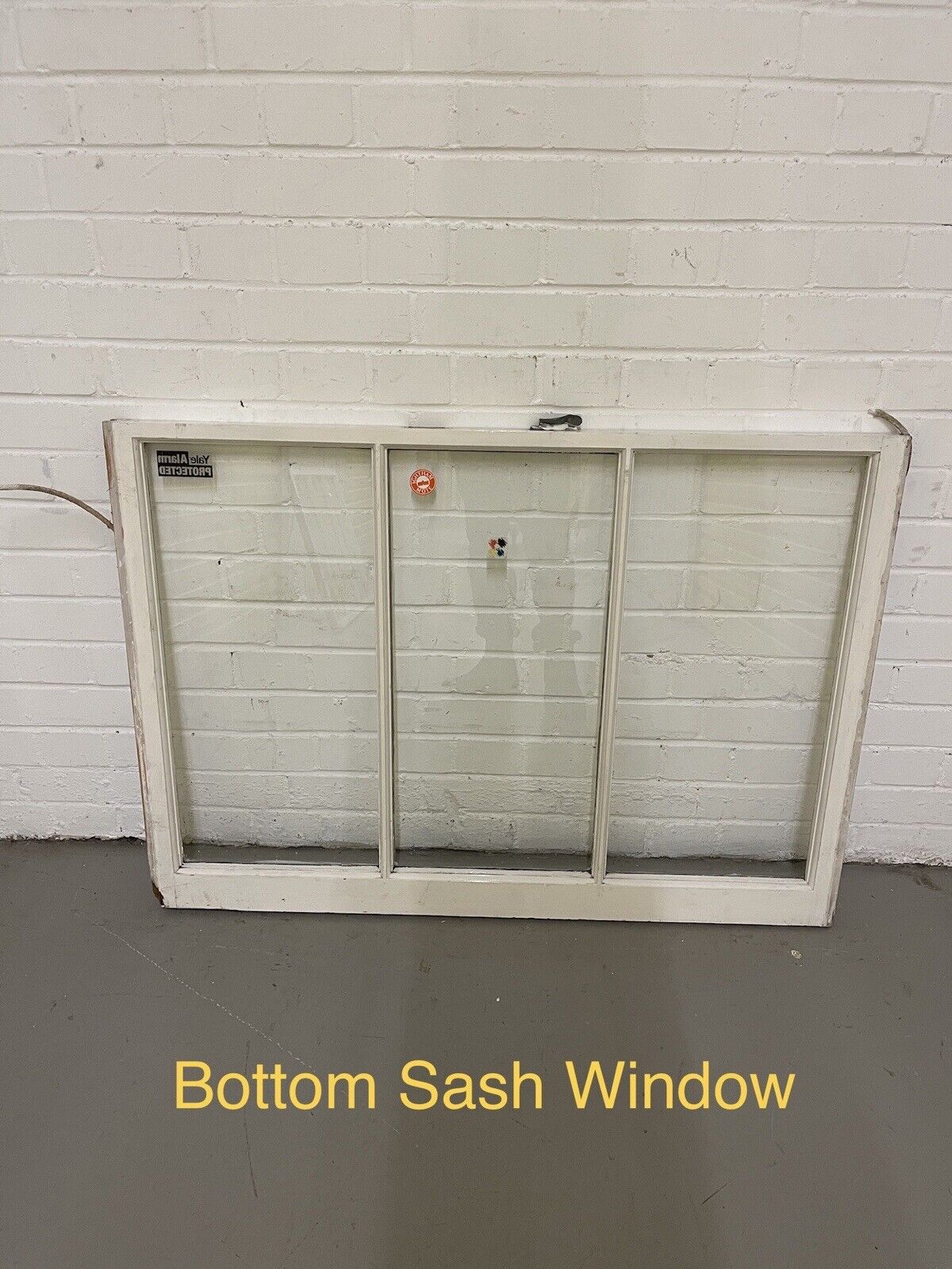 Pair Of Reclaimed Old Victorian Edwardian Three Wooden Panel Sash Windows
