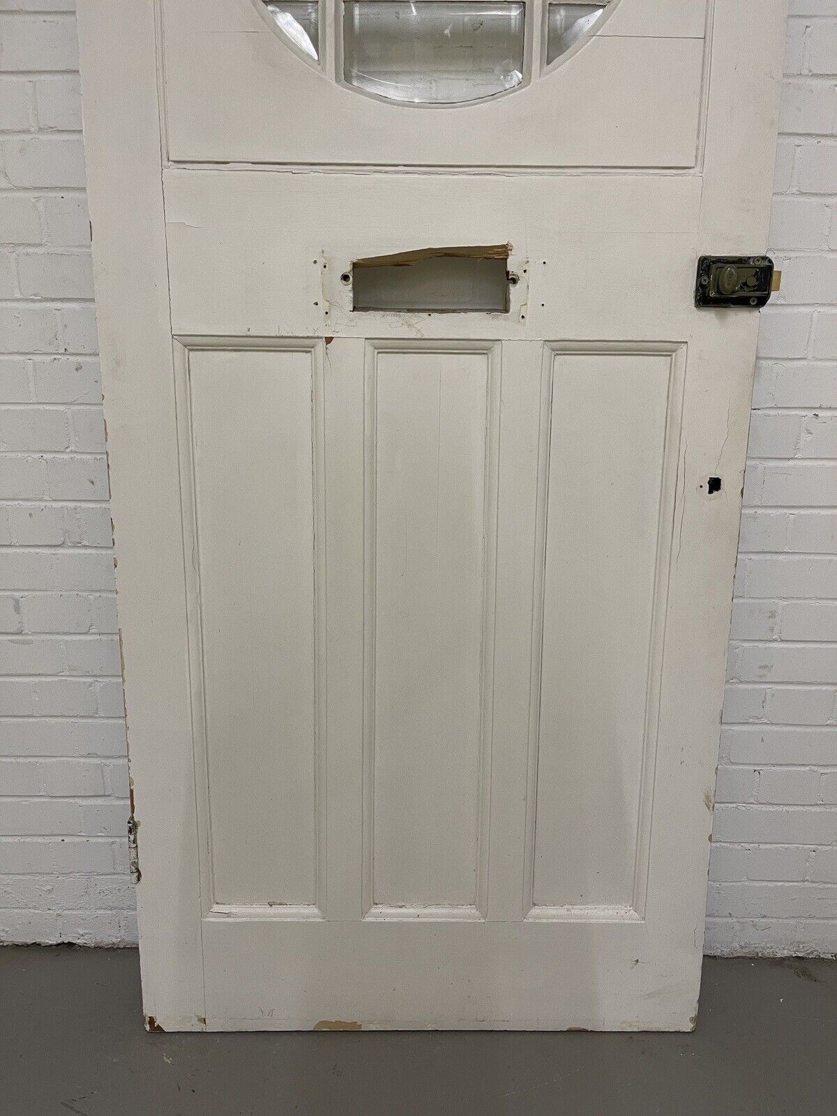 Reclaimed Old Edwardian Wooden Panel Front Door 2125 or 2130mm x 906mm