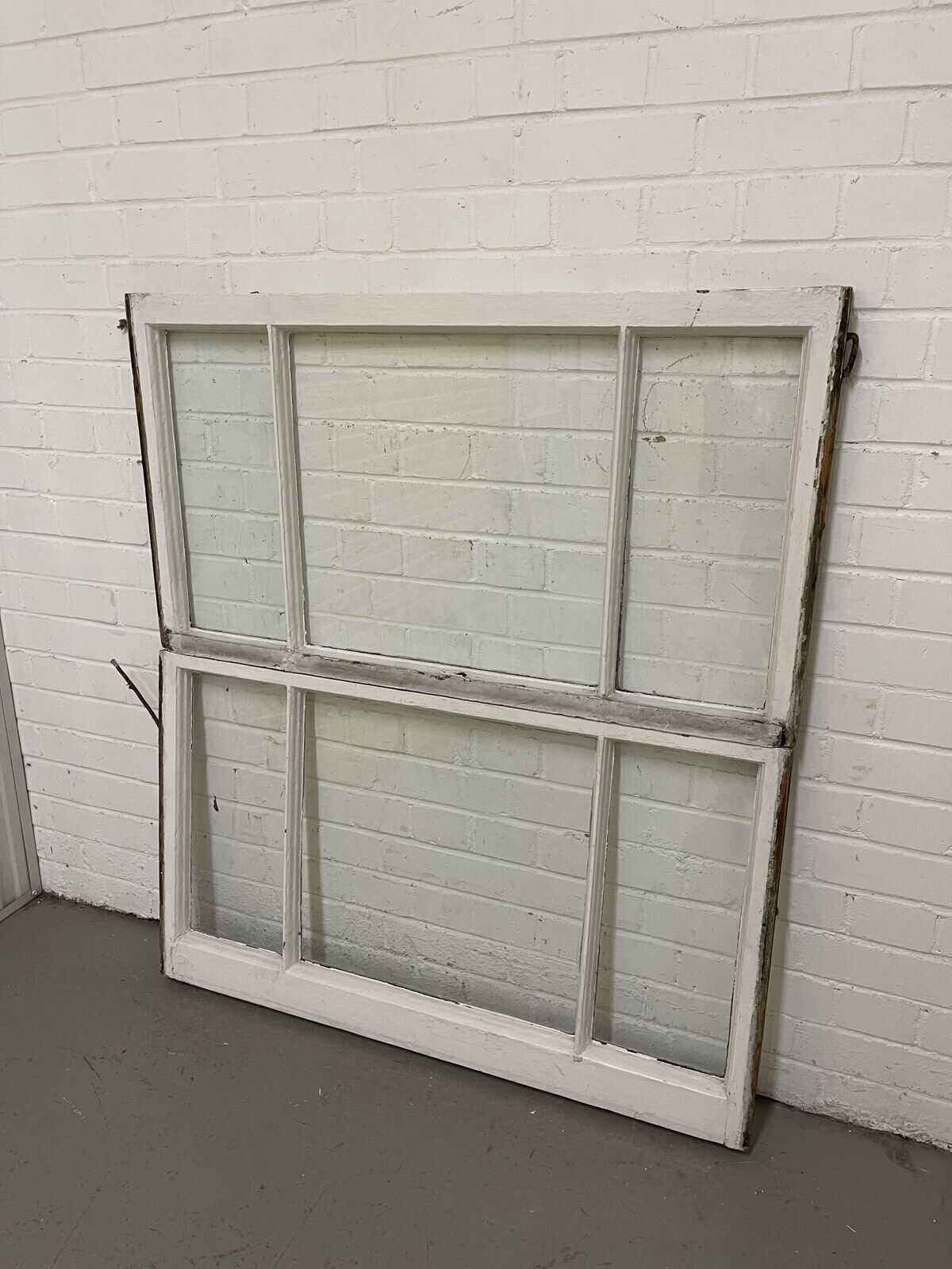 Pair Reclaimed Old Edwardian Three Wooden Panel Sash Windows 1025 x 568 x 600