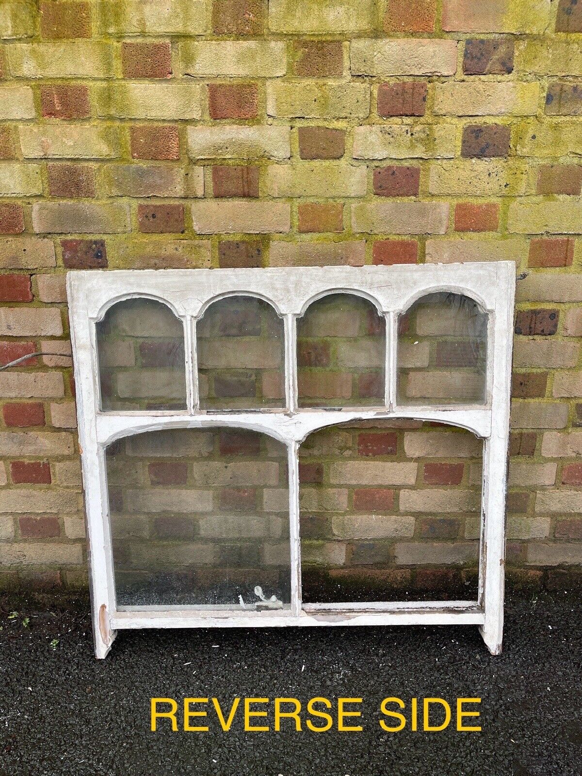 Reclaimed Old Edwardian Arch Sash Wooden Window 985 x 930mm