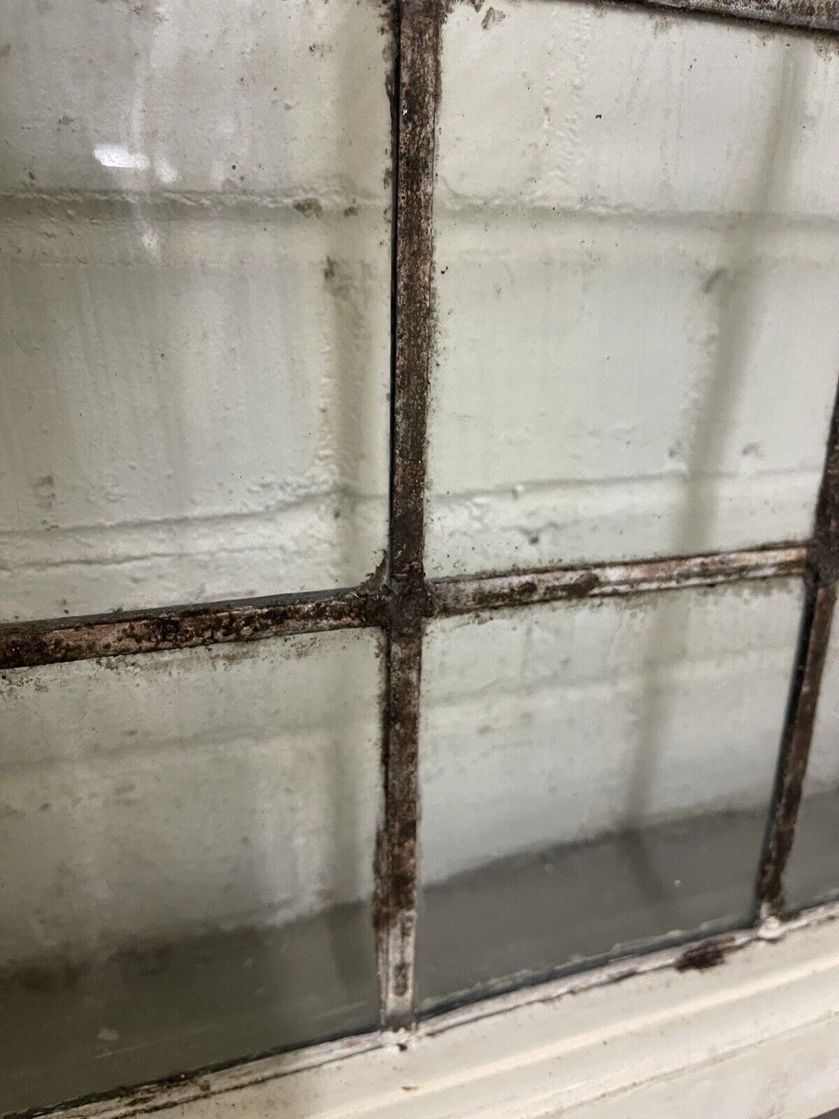 Pair Of Reclaimed Leaded Light Panel Wooden Windows 450 x 555mm 450 x 555mm
