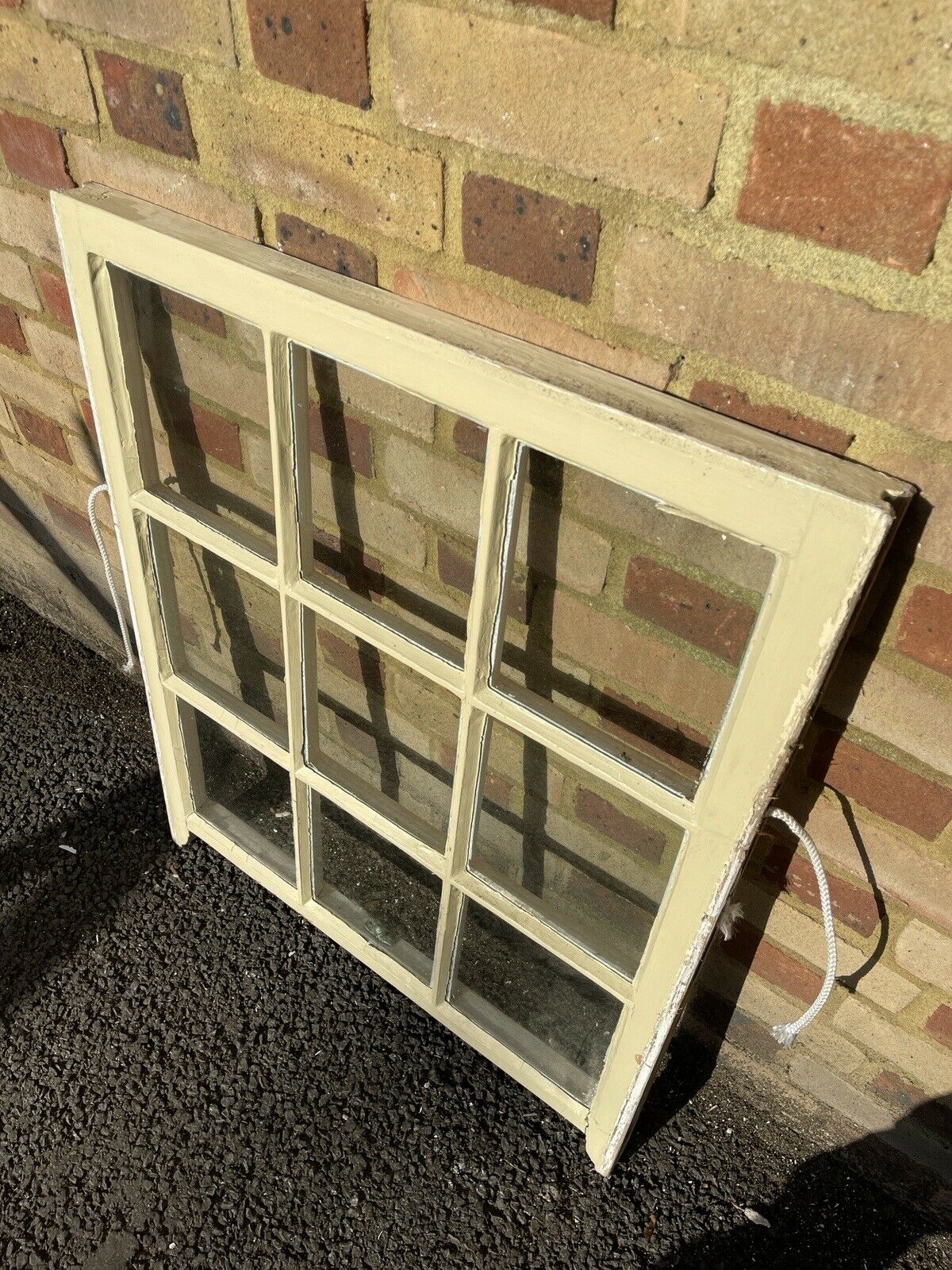 Reclaimed Old Georgian 9 Panel Wooden Window 890mm x 715mm
