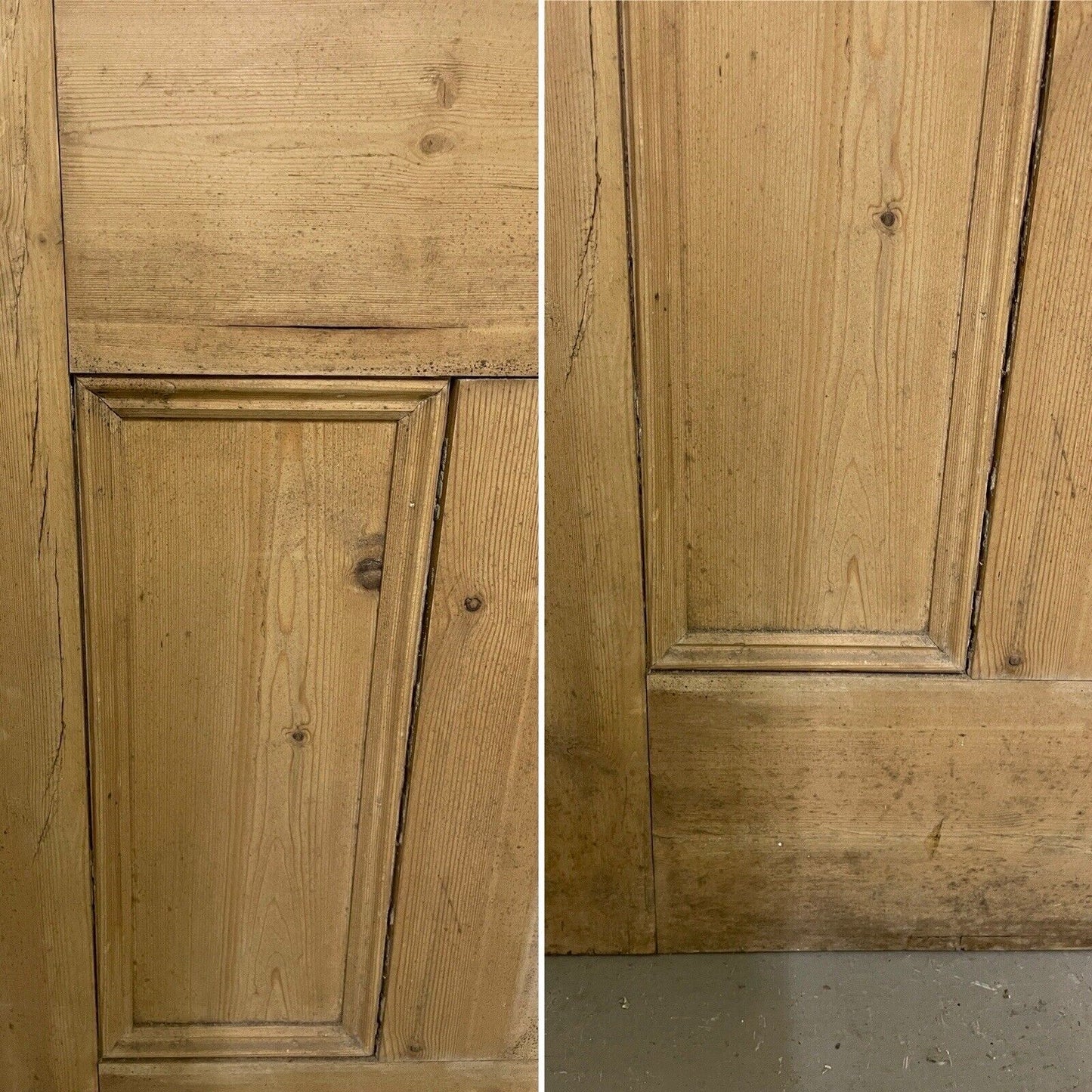 Distressed Reclaimed Victorian Pine Internal 4 panel Door 1910 x 695mm Or 690mm