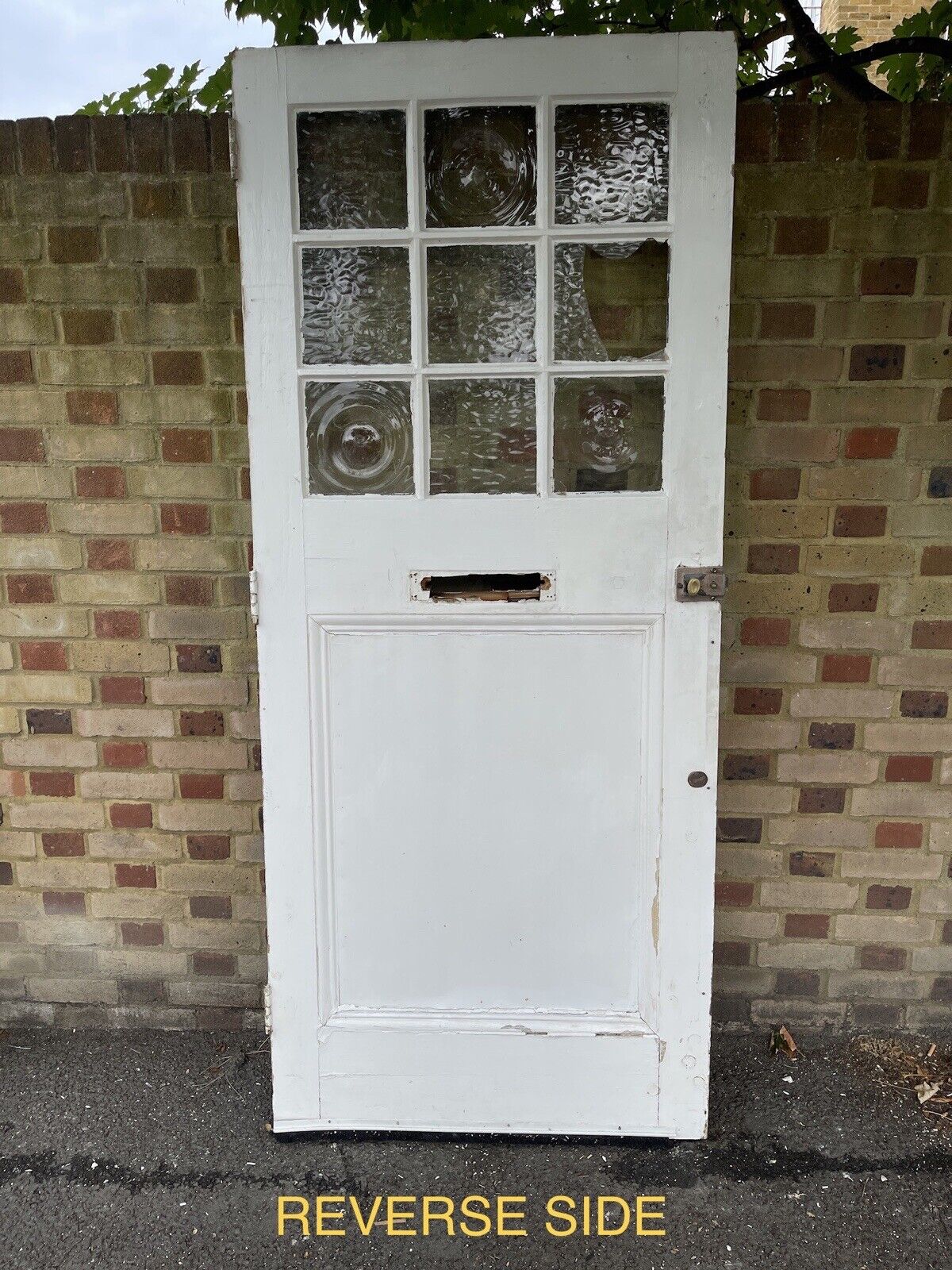 Reclaimed Old Edwardian Victorian Wooden Panel Front Door 2130mm x 905mm