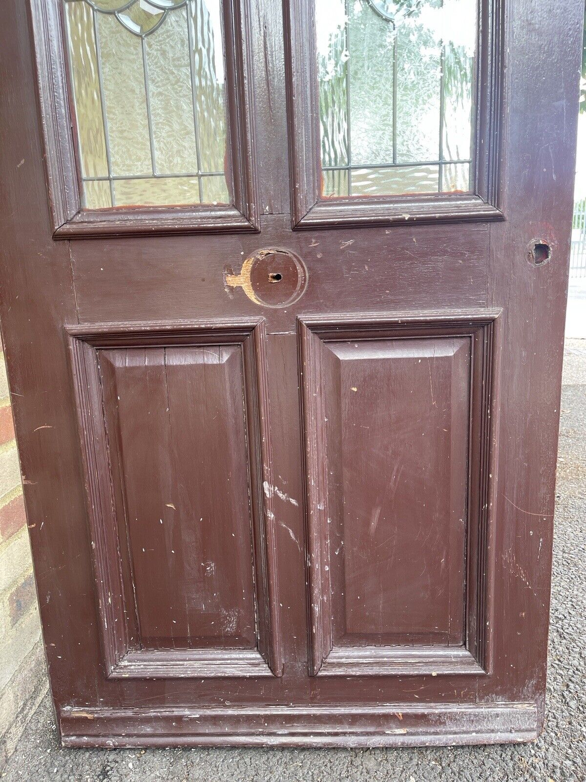 Modern Reclaimed Victorian Edwardian Wooden Panel Front Door 1965 x 833mm