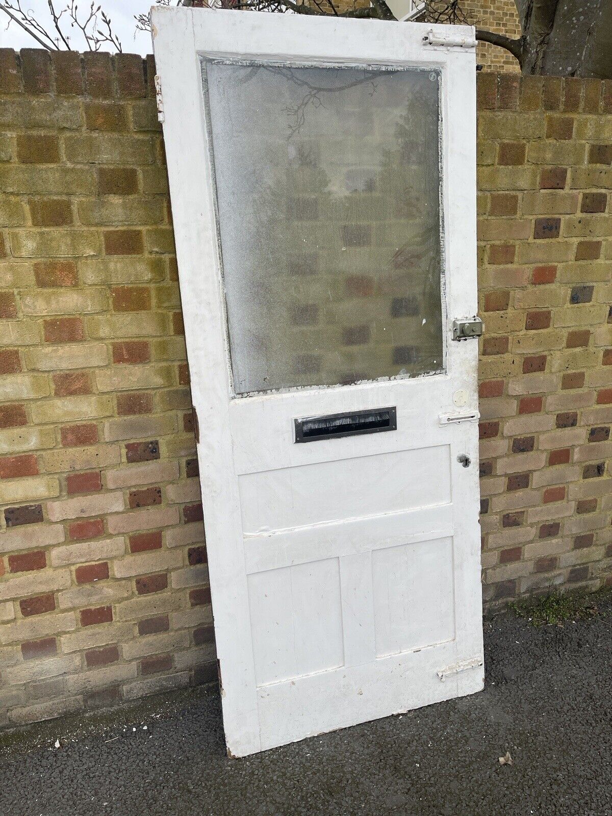 Reclaimed Victorian Edwardian Wooden Panel External Front Door 2125 x 910mm