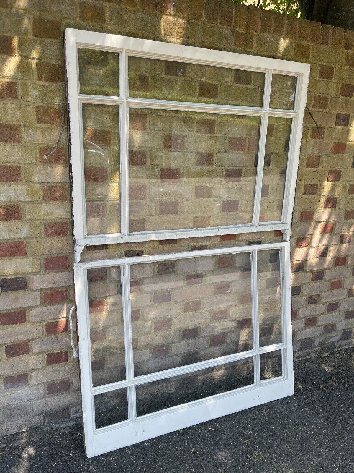 Pair Of Reclaimed Old Edwardian 6 Panel Wooden Panel Sash Window 915 x 1190mm