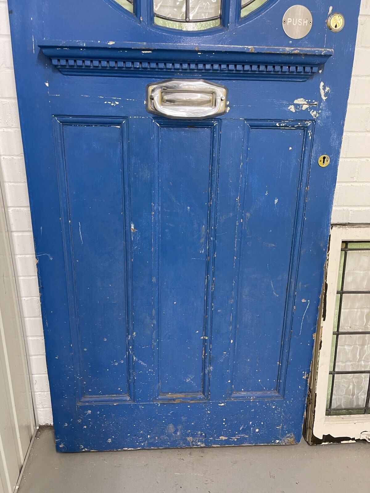 Reclaimed Victorian Georgian Edwardian Wooden Panel Front Door 2080mm x 860mm