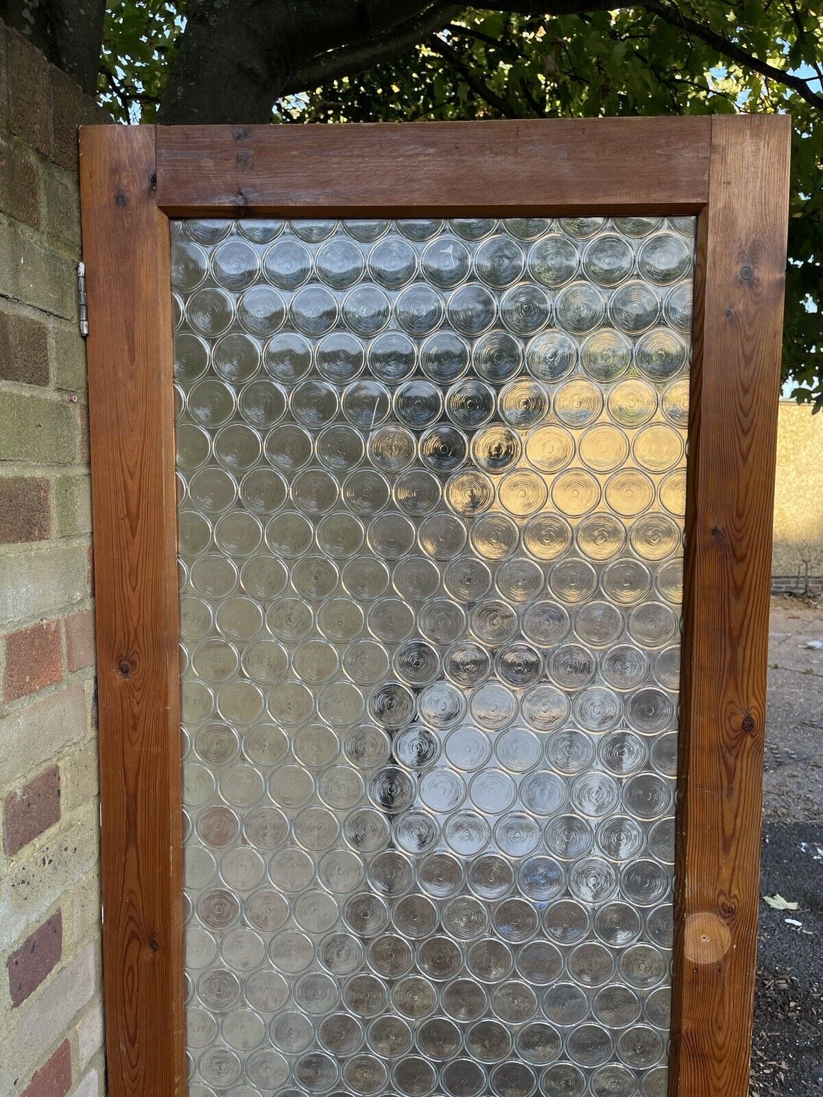 Reclaimed Art Deco Retro Round Glass Internal Door 1945 x 755mm