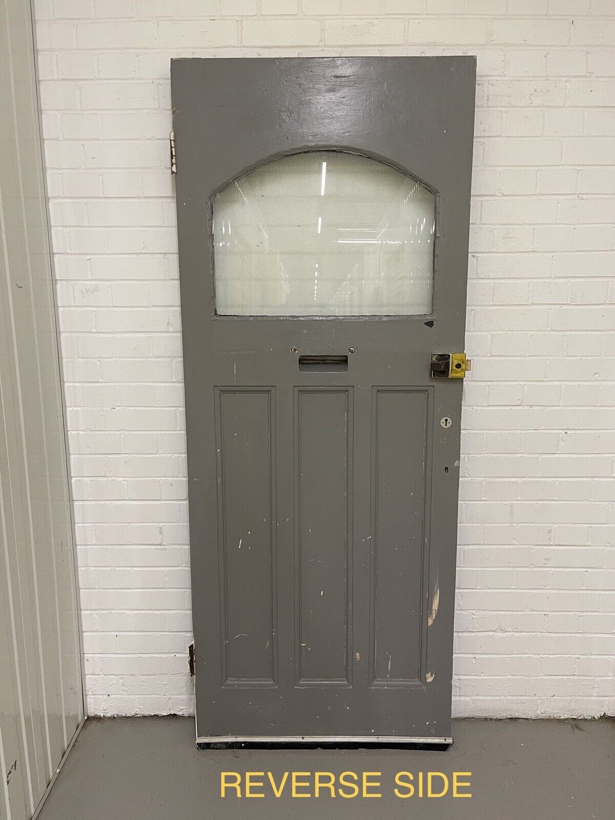 Reclaimed Old Edwardian Victorian Wooden Panel Front Door 2030mm x 810mm