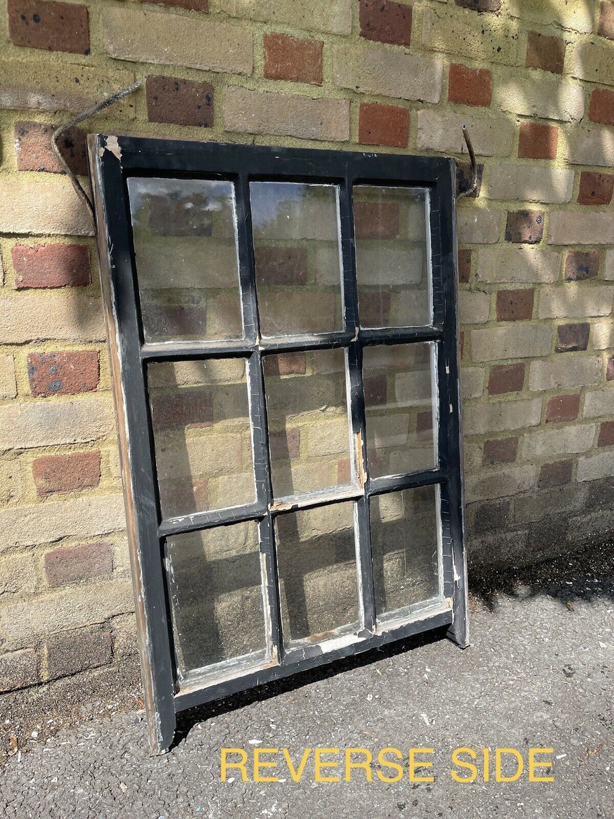 Reclaimed Old Georgian 9 Panel Wooden Window 610 x 900mm