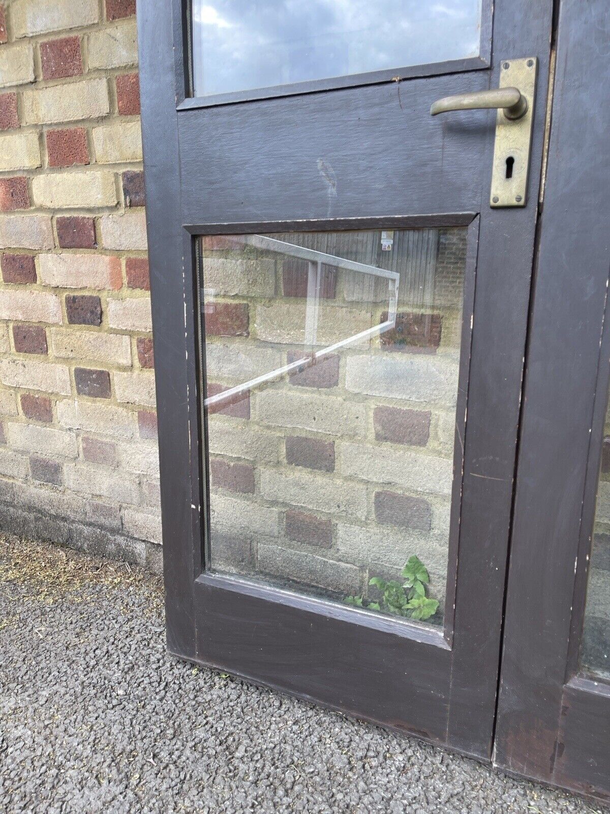 Reclaimed Old French Double Glazed Glass Wooden Double Doors 1160 x 2000mm