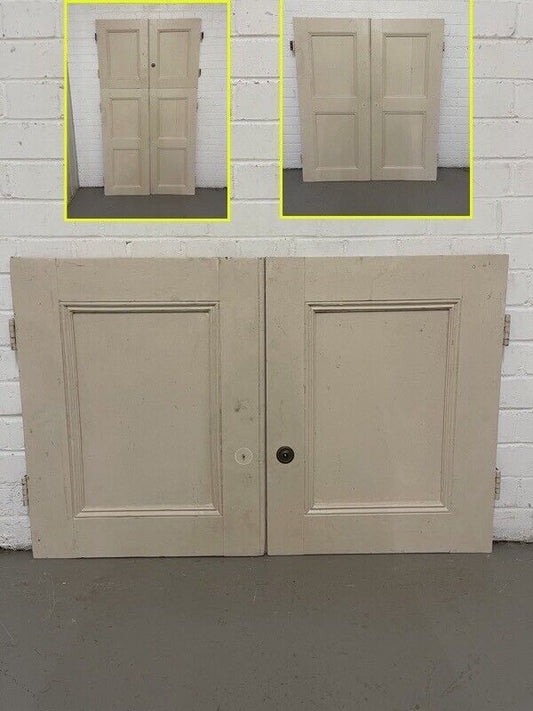 Reclaimed Pine Victorian Alcove Cupboard Doors Inter-locking 1020 x 660mm