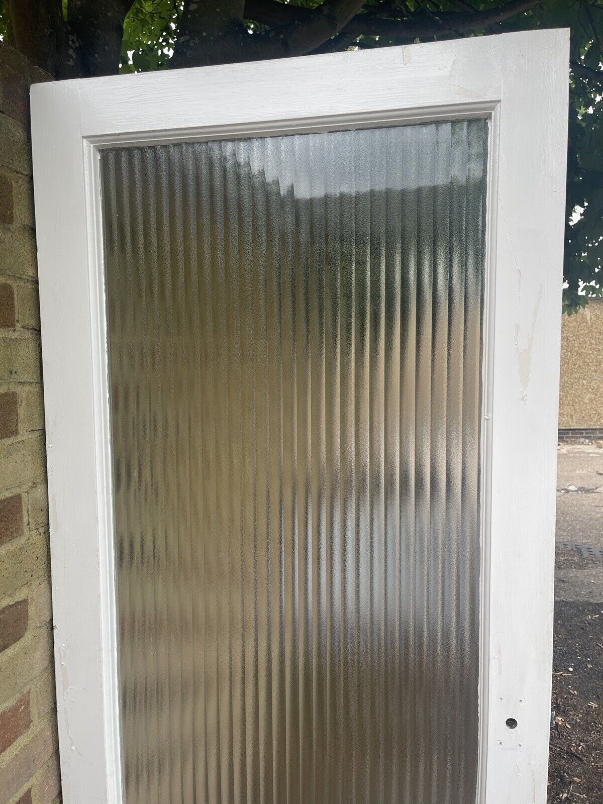 Reclaimed Reeded Glass Internal Or External Door 1960 x 760mm