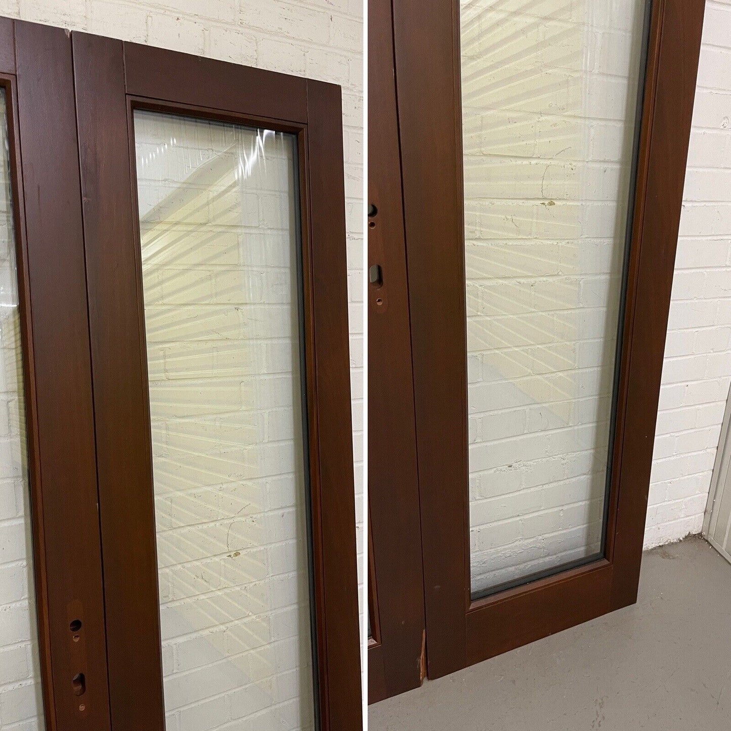Reclaimed Old French Double Glazed Panel Wooden Double Doors 1975 x 1100mm