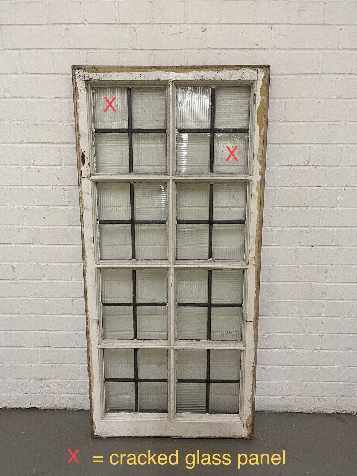 Reclaimed Leaded Light Panel Wooden Windows 1400 x 655mm