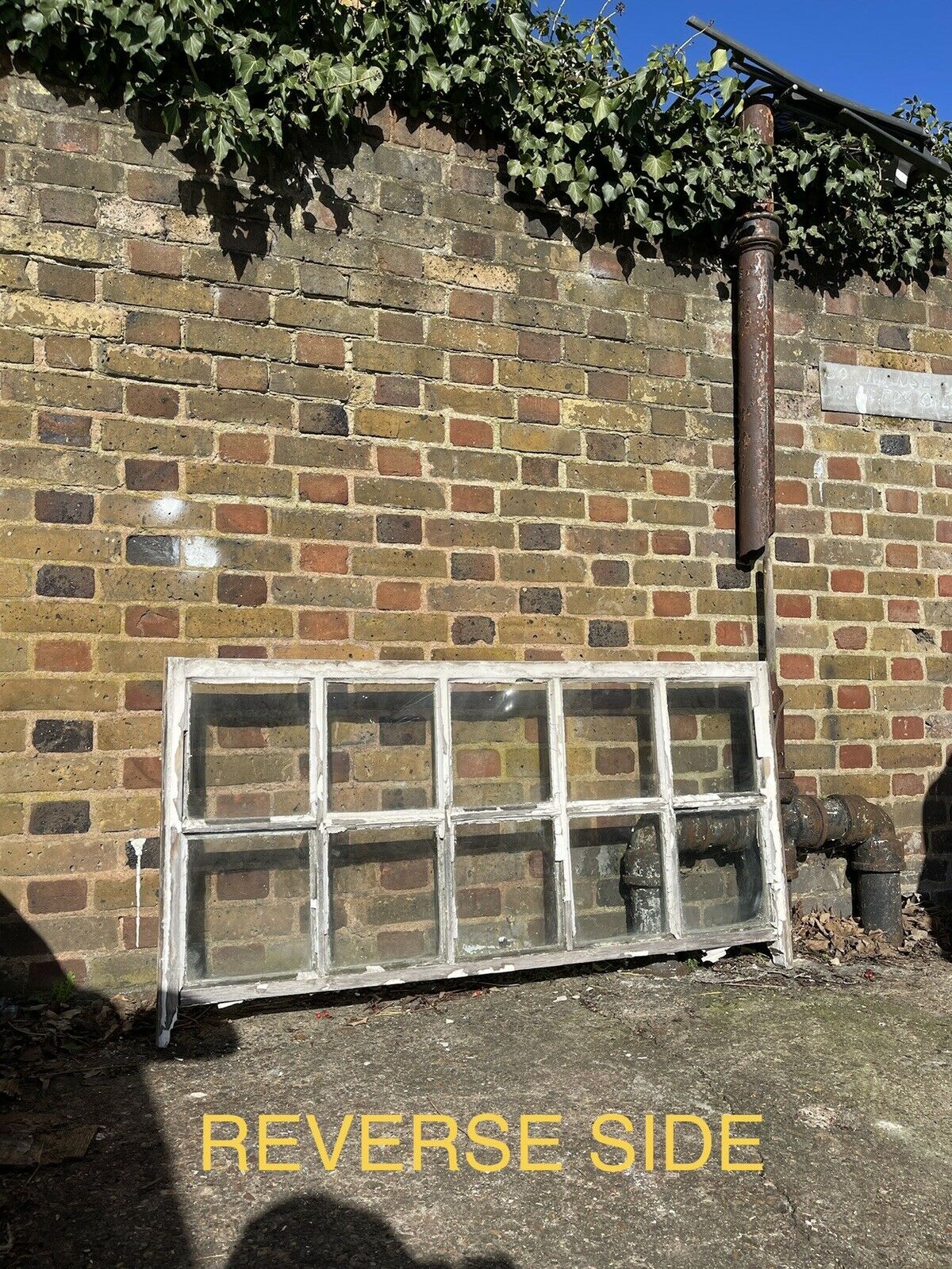 Large Reclaimed Old Georgian 10 Panel Wooden Sash Window