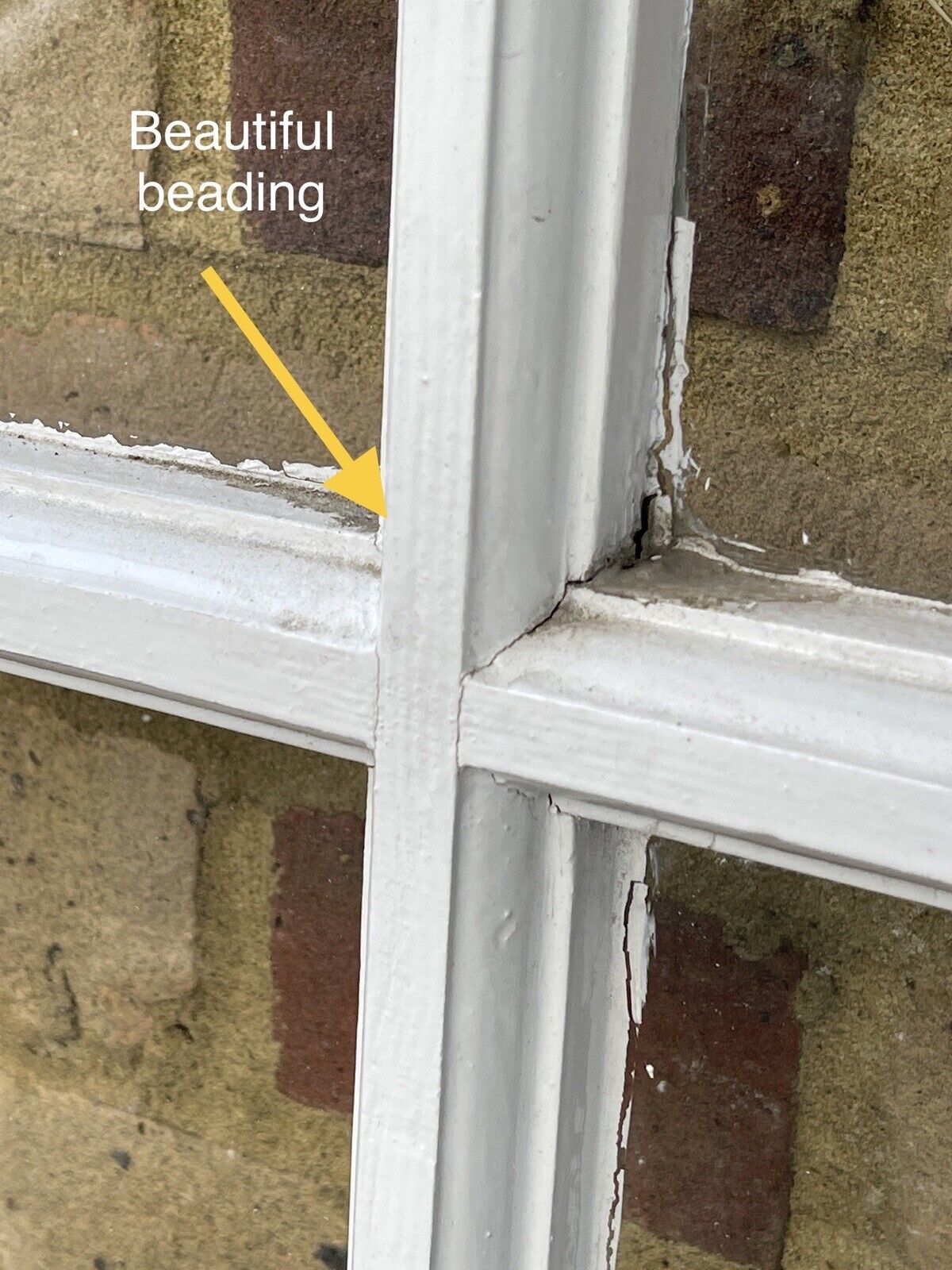 Reclaimed Old Georgian 6 Panel Wooden Window 1112mm or 1097mm x 1471mm