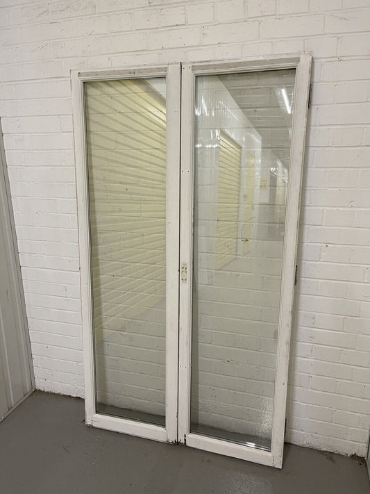 Reclaimed Old French Double Glazed Glass Wooden Double Doors 1700 x 985mm