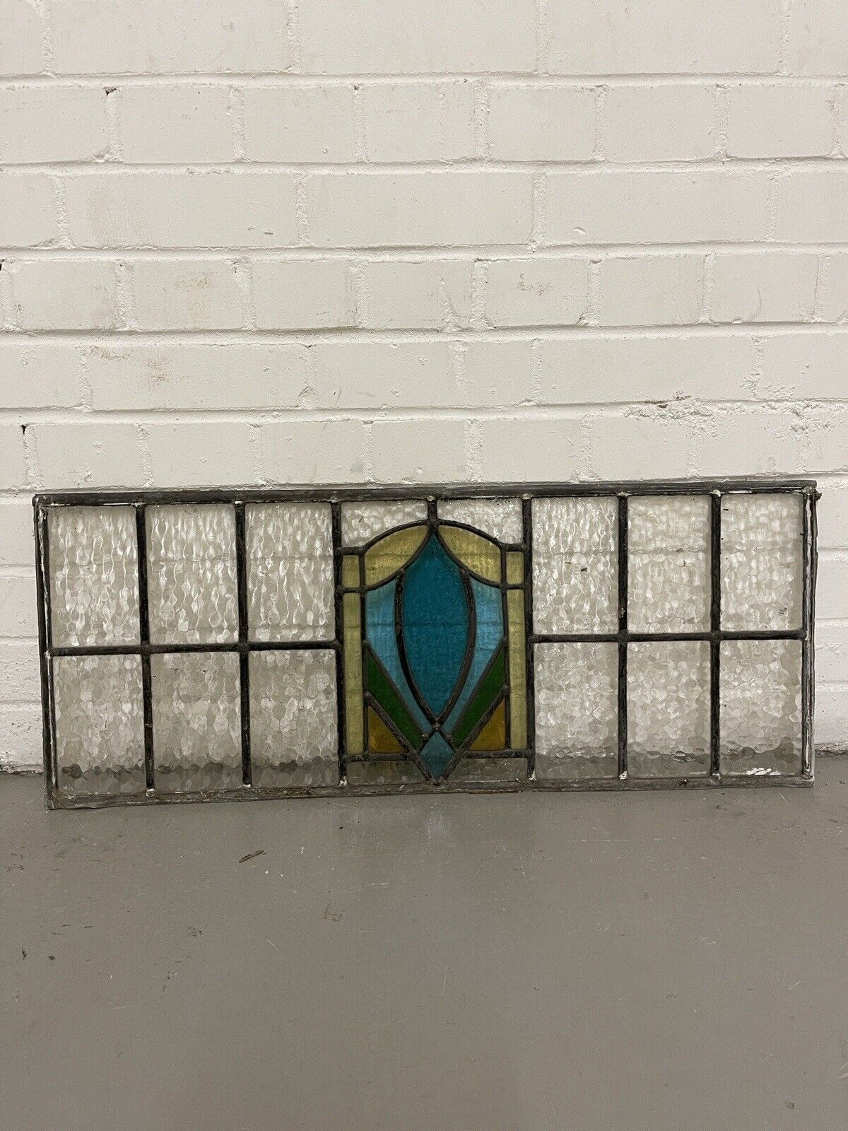 Reclaimed Art Nouveau Leaded Light Stained Glass Surround Panels