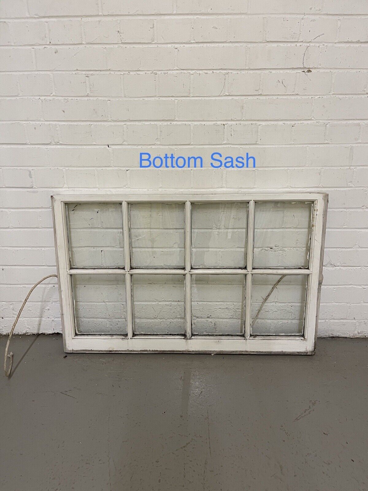 Pair Of Reclaimed Georgian 8 Panel Wooden Panel Sash Window 963x585 965x605