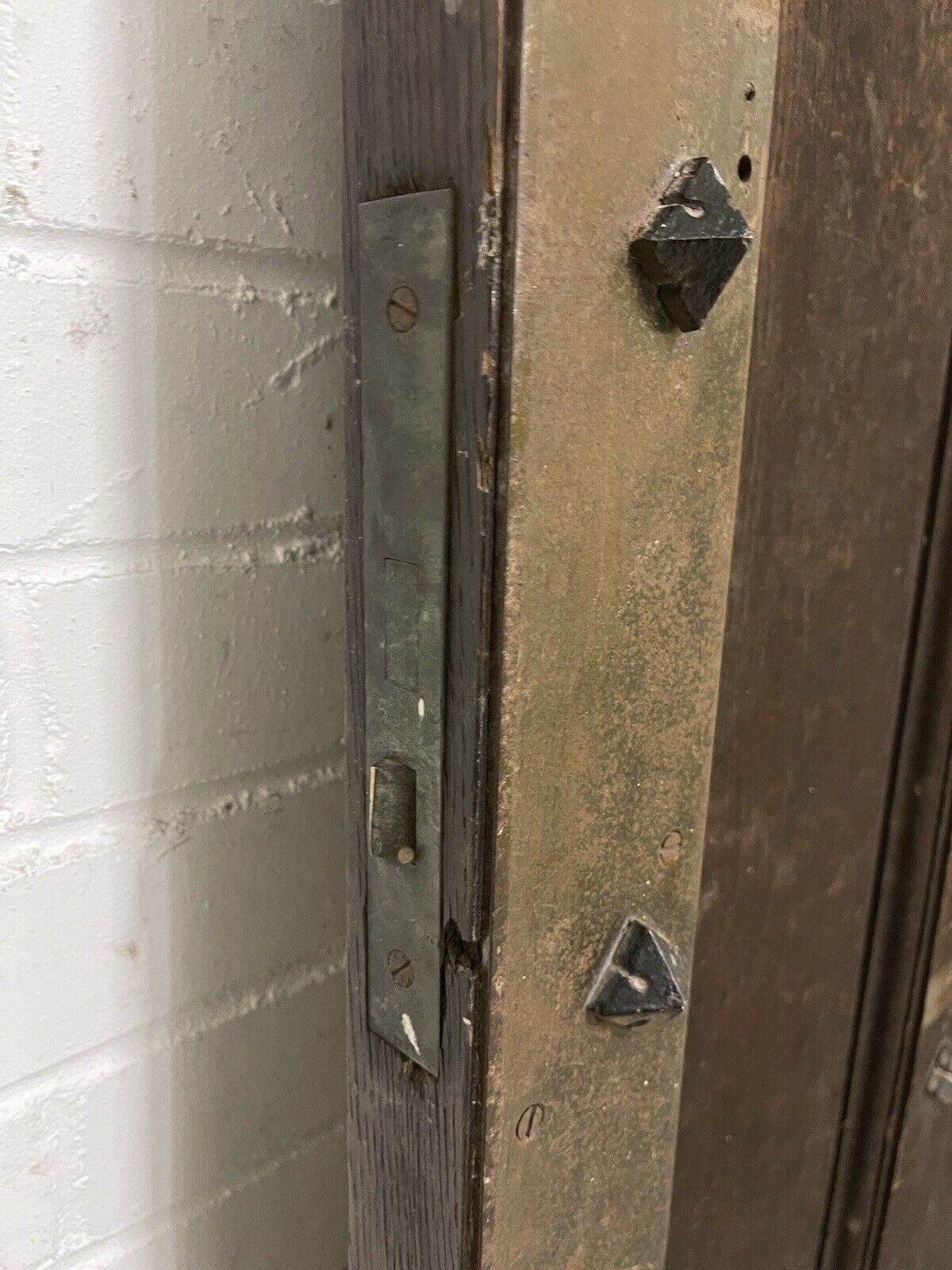 Reclaimed Old Oak Metal Studded Wooden Front Door 2060mm x 900mm