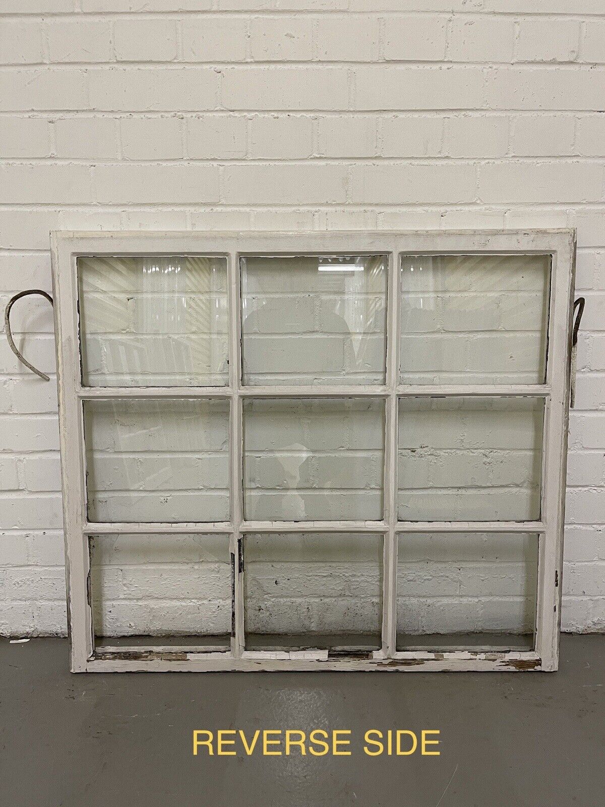 Reclaimed Old Georgian 9 Panel Wooden Window 910 x 807mm