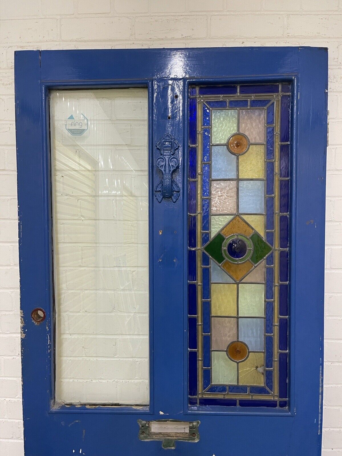 Reclaimed Victorian Stained Glass Wooden Panel External Front Door 2040 x 915mm