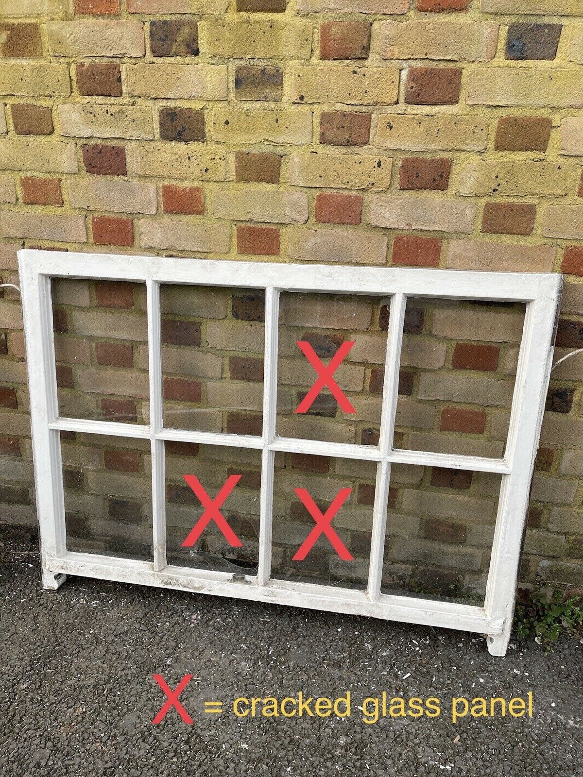 Reclaimed Old Georgian 8 Panel Wooden Sash Window