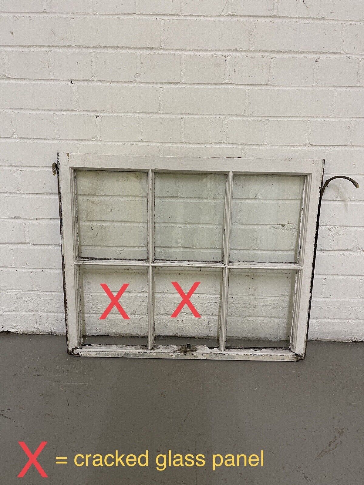 Reclaimed Old Georgian 6 Panel Wooden Window 723 x 595mm