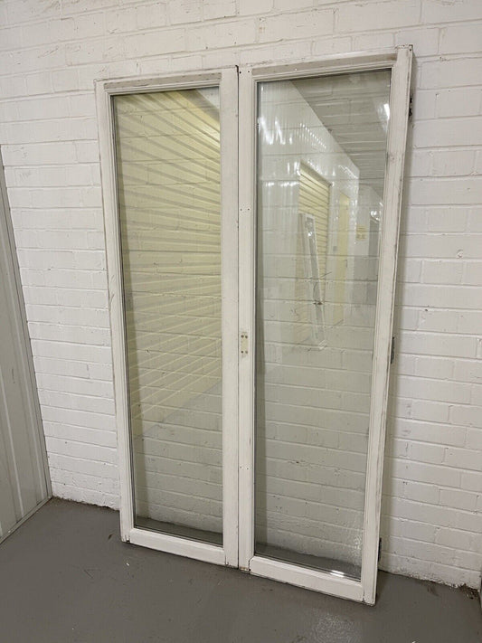 Reclaimed Old French Double Glazed Glass Wooden Double Doors 1700 x 982mm