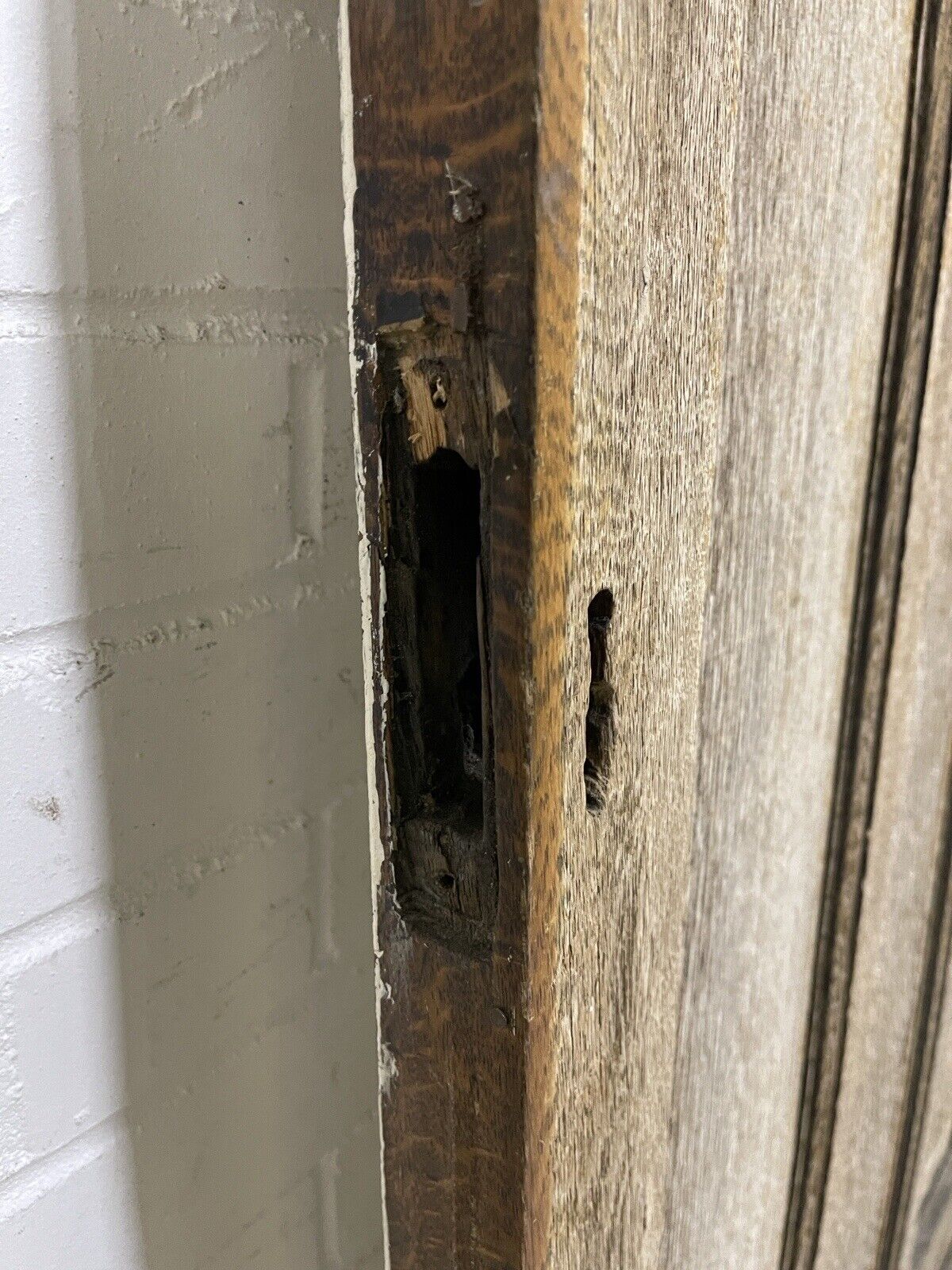 Reclaimed Victorian Edwardian Wooden Panel External Front Door 2073 x 860mm